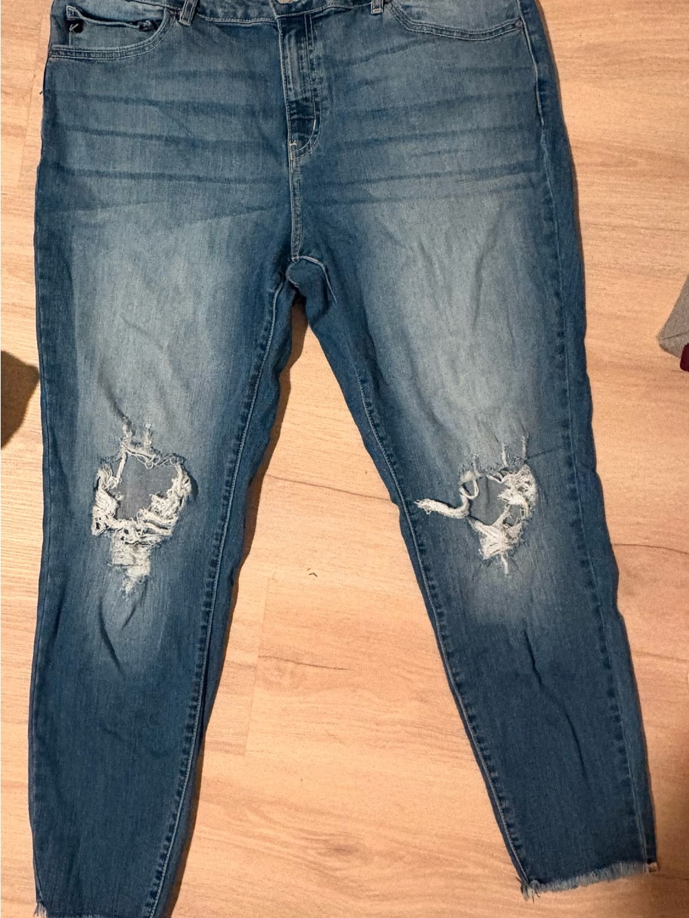 KanCan Distressed Skinny Jeans in Washed Blue